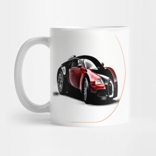 Deportive black and red car sport car Cartoon Mug